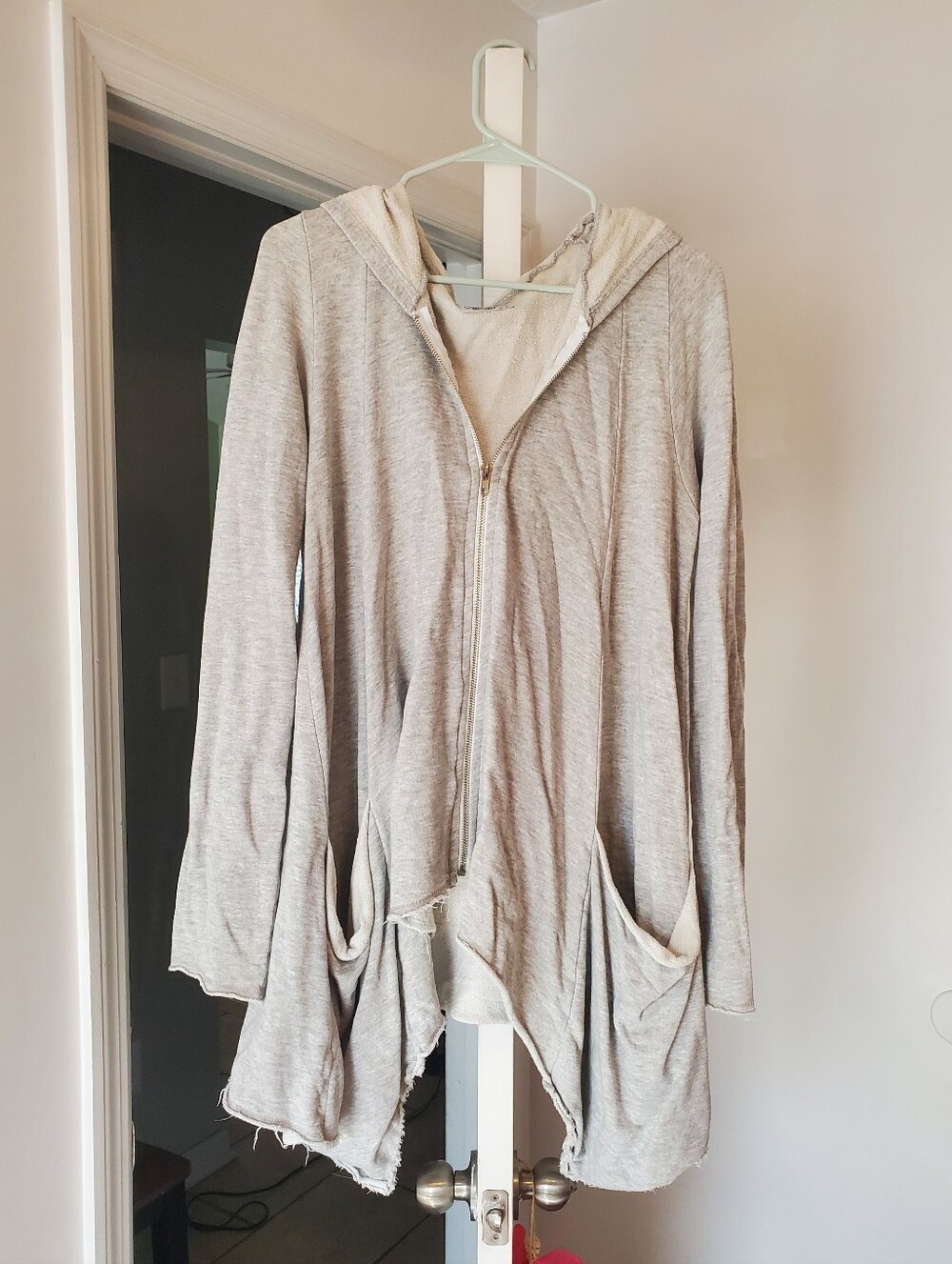 Lauren Moshi Oversized Asymmetrical Hem Hoodie